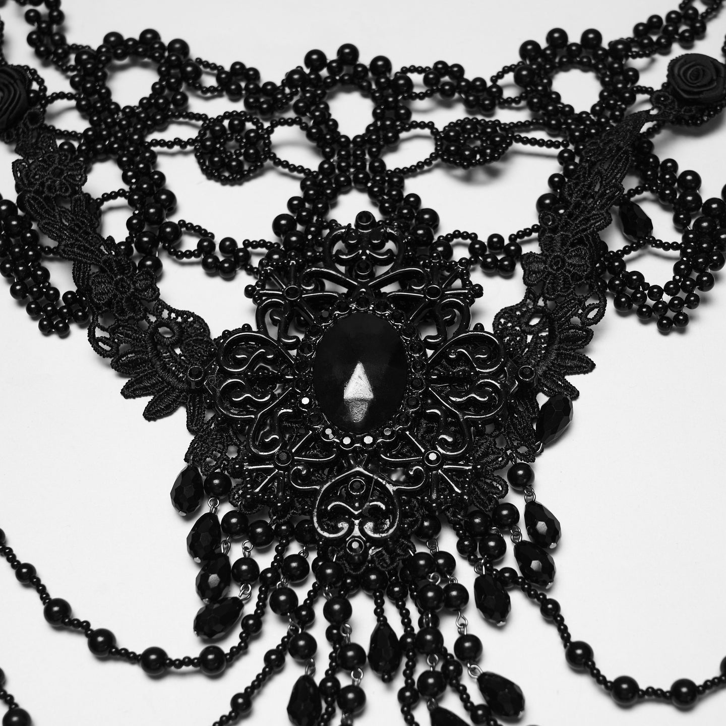Beads & Roses Choker Shoulder Piece
