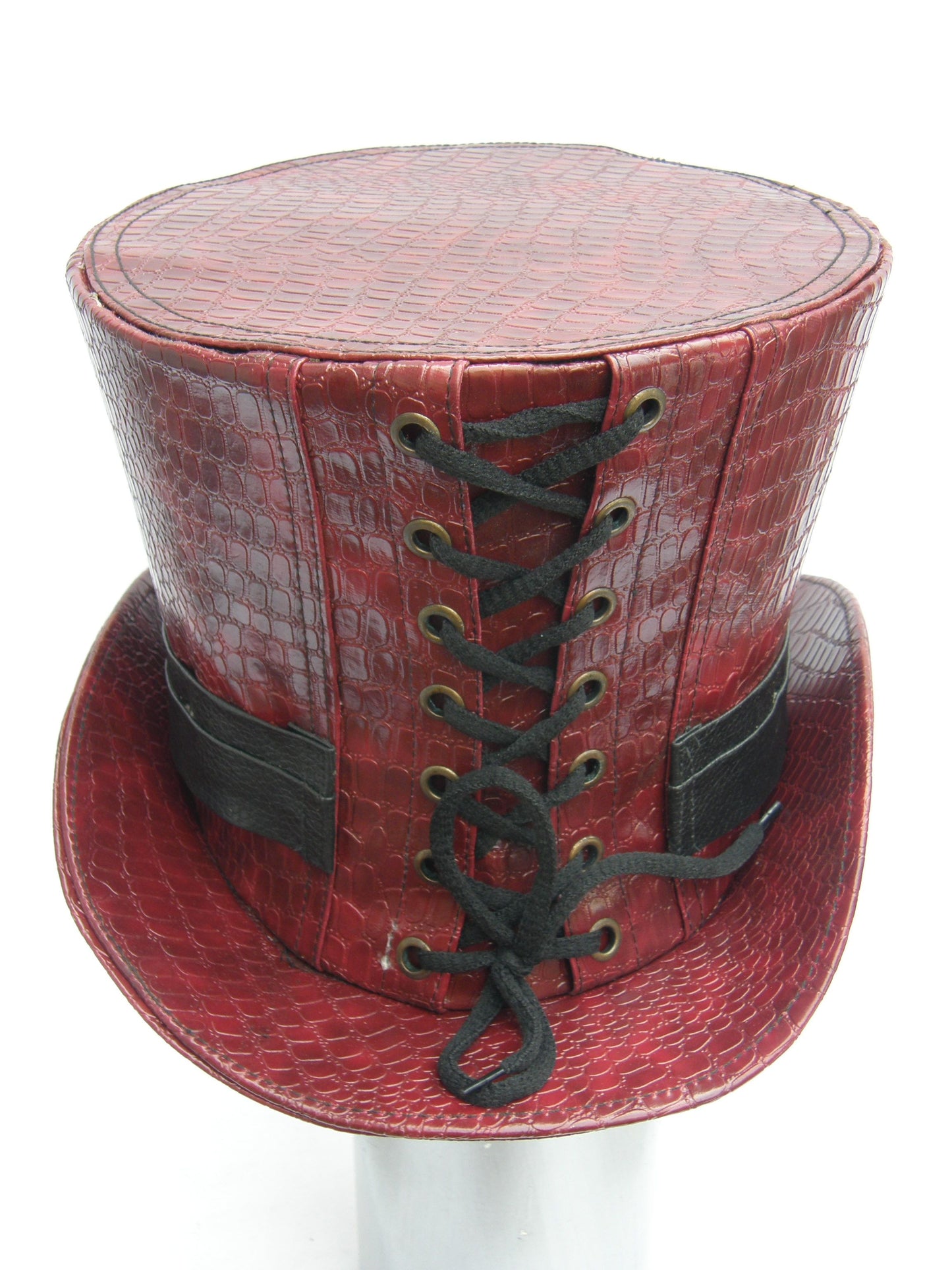 Top Hat Red Snakeskin