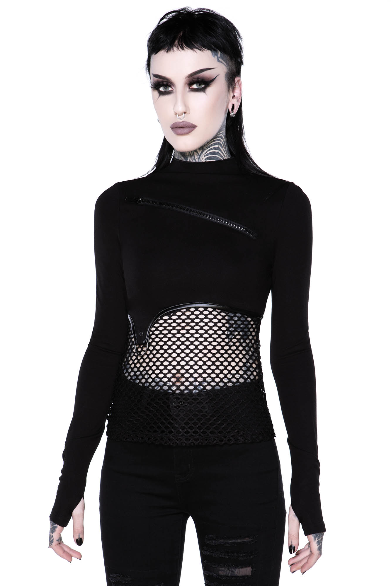 Killstar Sindi Fishnet Top