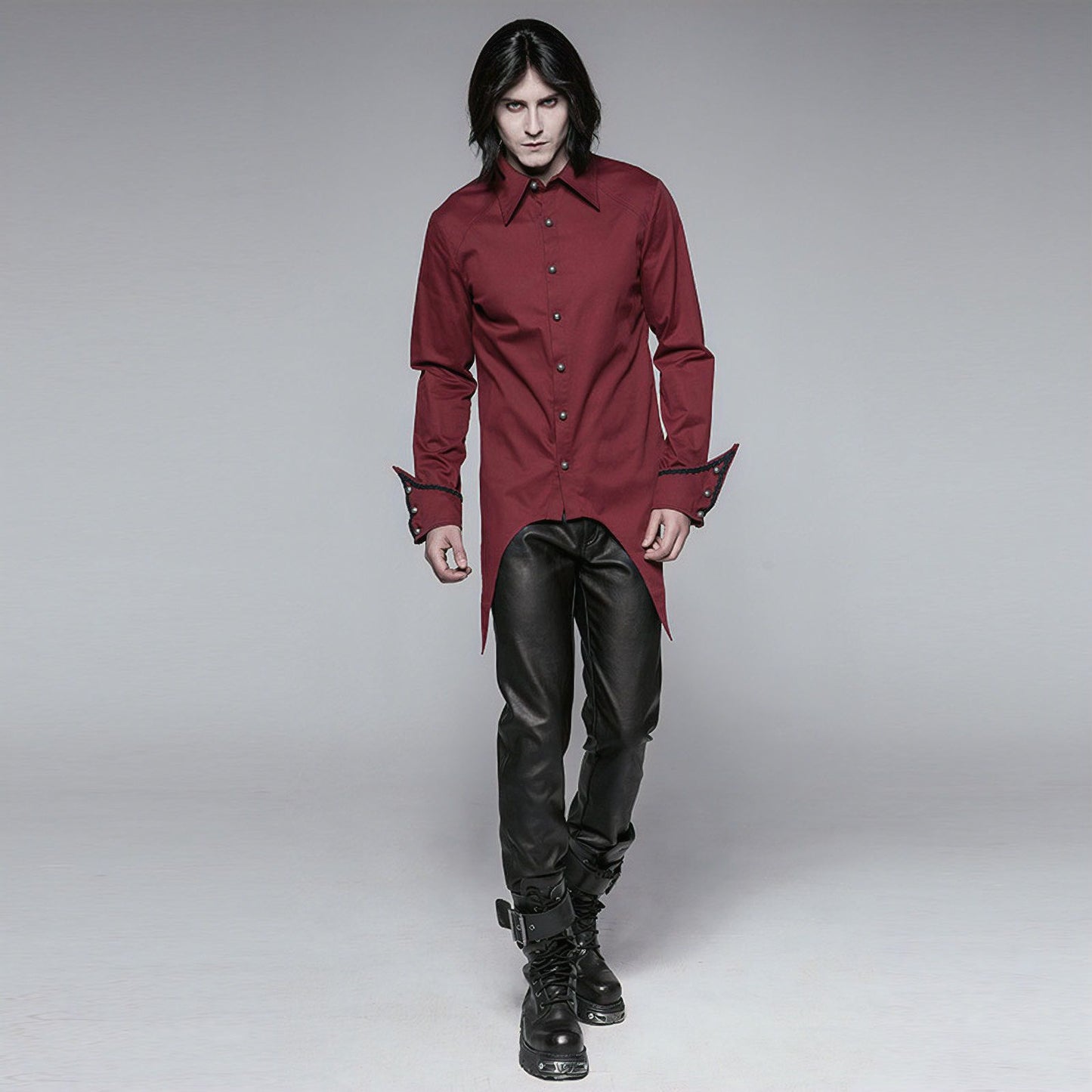 Punk Rave Realm Men's Shirt Wine