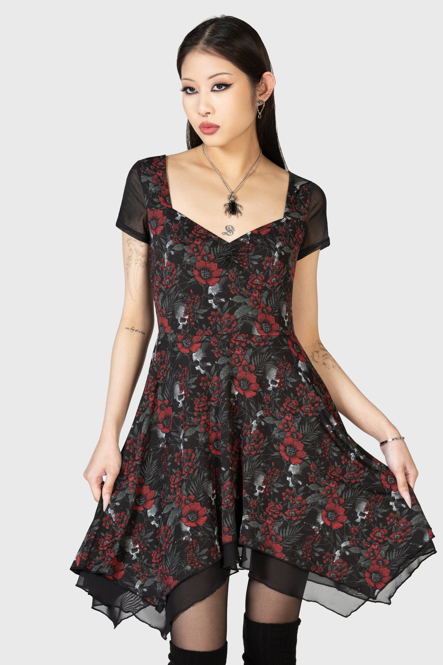 Killstar Crimson Decay Mini Jurk