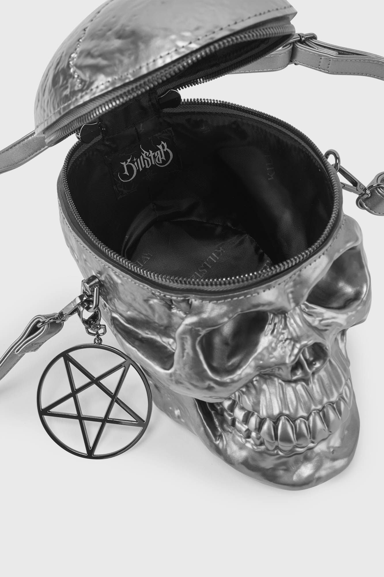 Grave Digger Skull Handbag Gunmetal