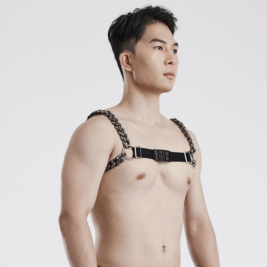 Punk Rave Claim Chain Harness Gunmetal