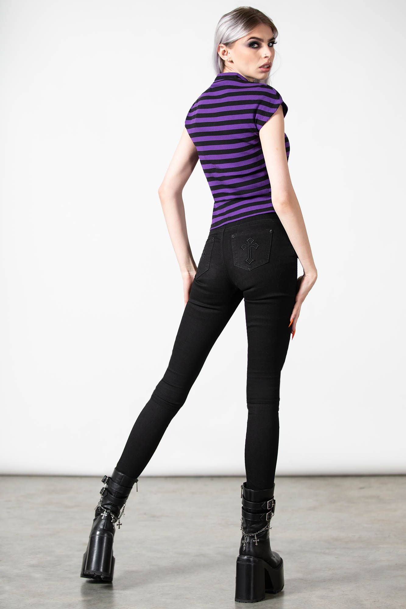 Killstar Lamia Top Purple - Black