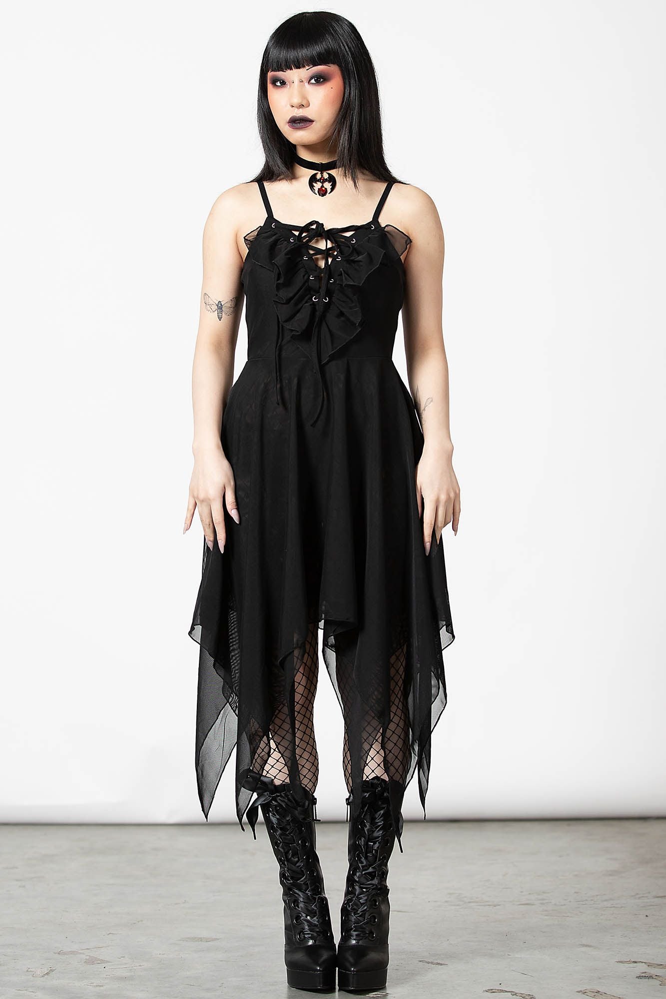 Killstar Anhee Lace-Up Jurk