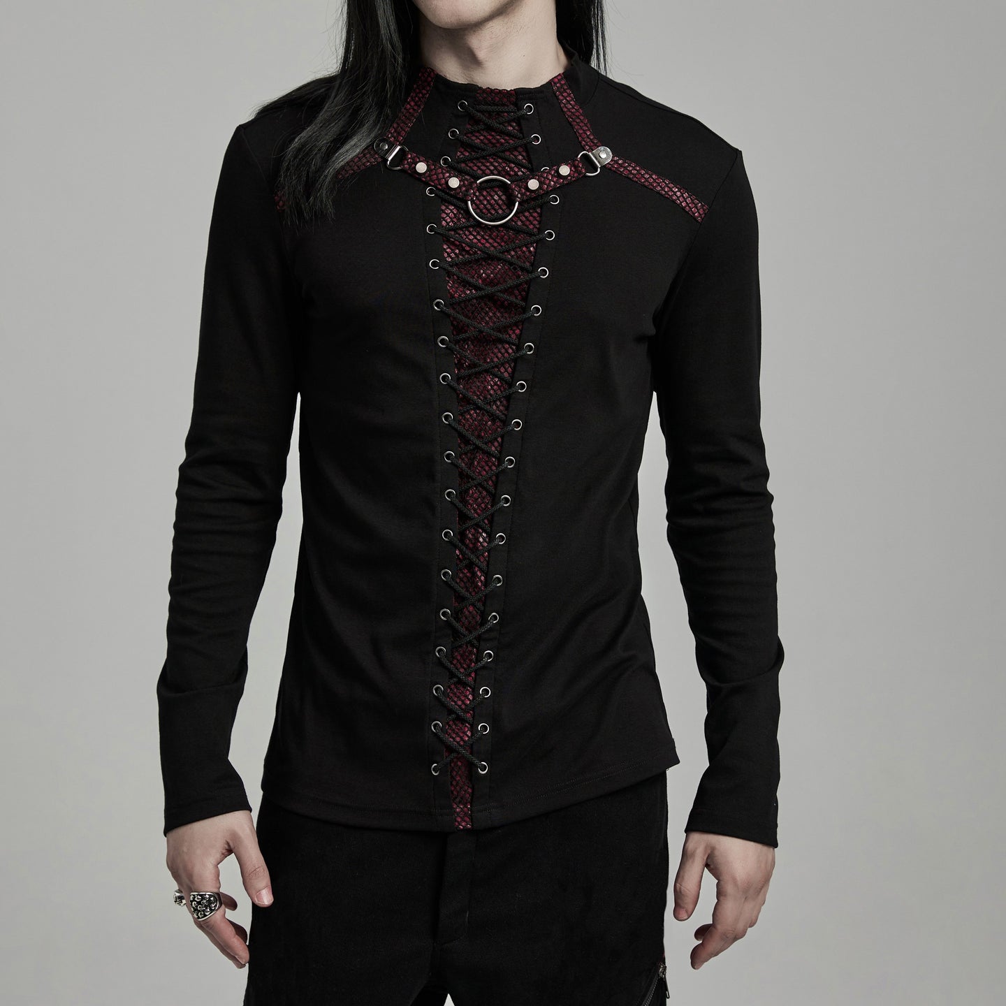 Cry Long Sleeve Top Zwart - Rood