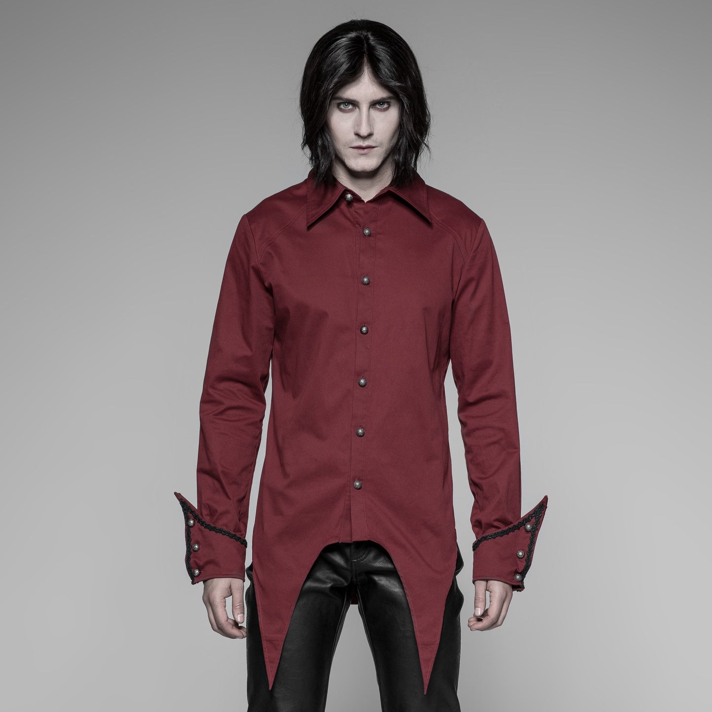 Punk Rave Realm Men's Shirt Wine