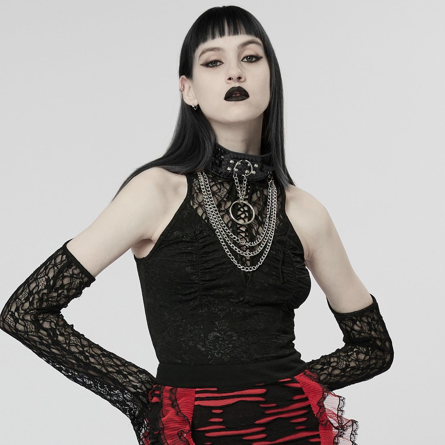 Horned Choker Black