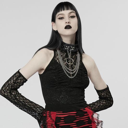 Horned Halsband Zwart