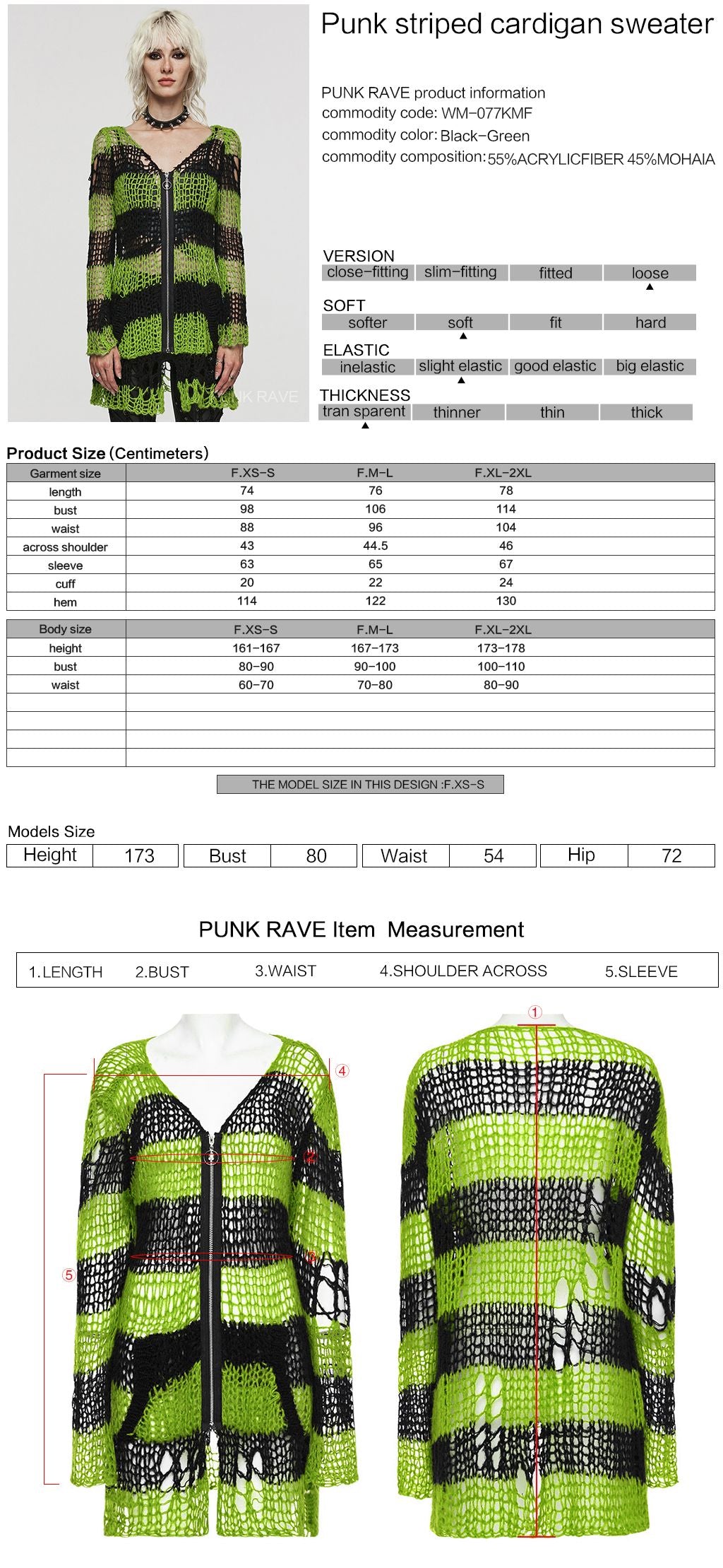 Viral Cardigan Black - Green