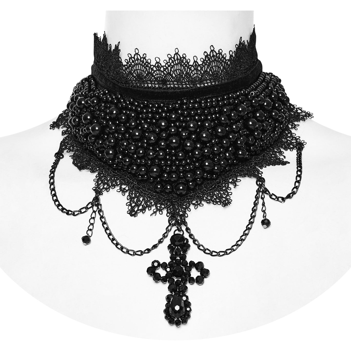 Black Cross Halsband