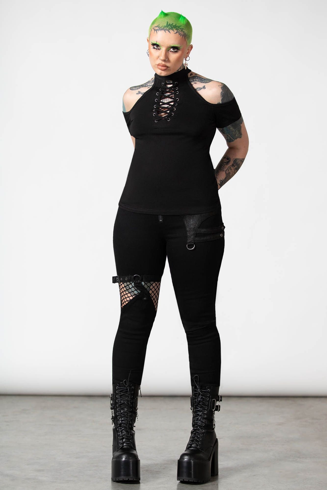 Killstar No Secrets Cap Sleeve Top