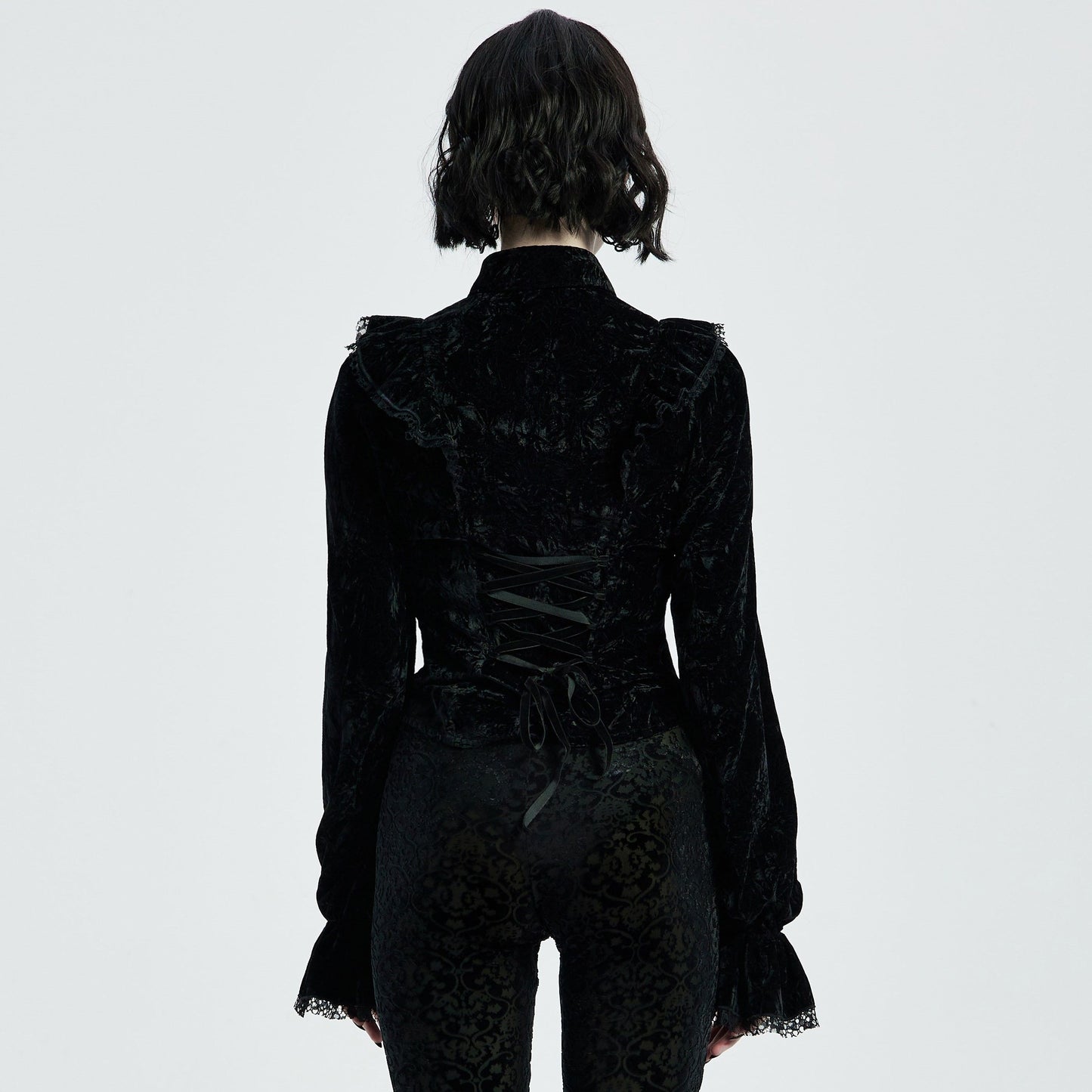 Crushed Blouse Zwart