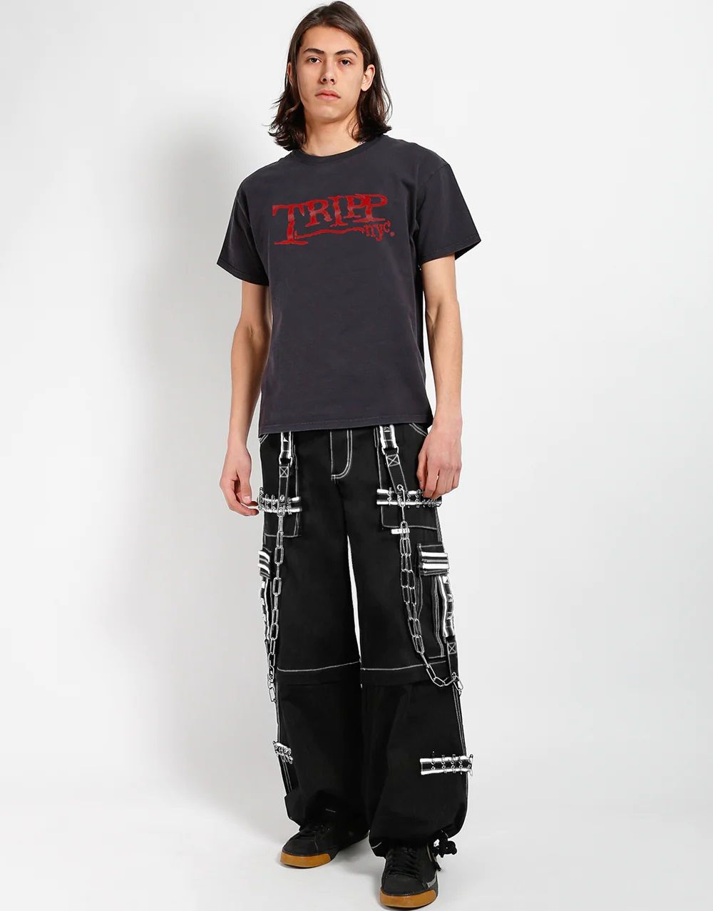 Crazy Piper Pants Black - White