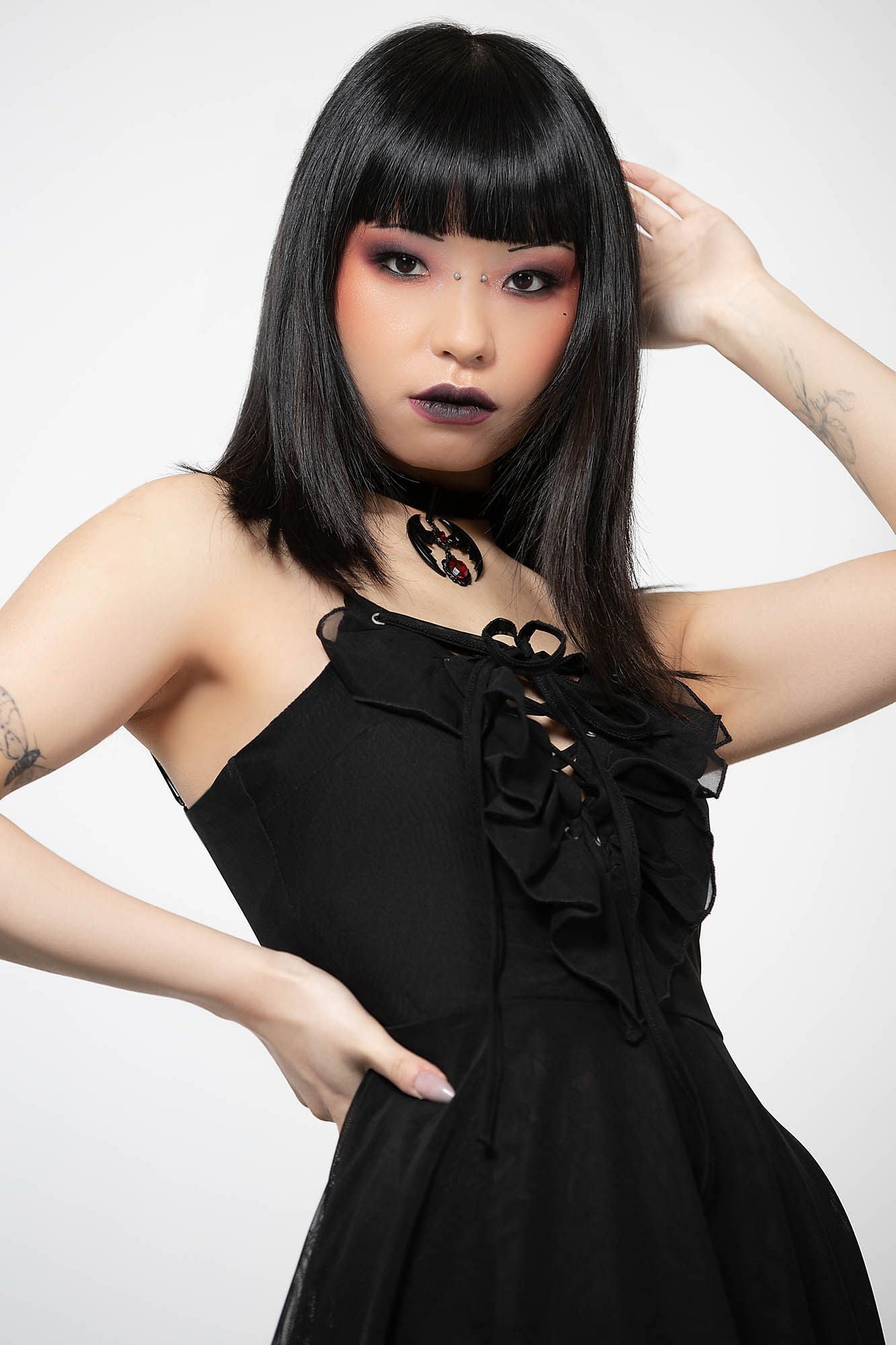 Killstar Anhee Lace-Up Jurk