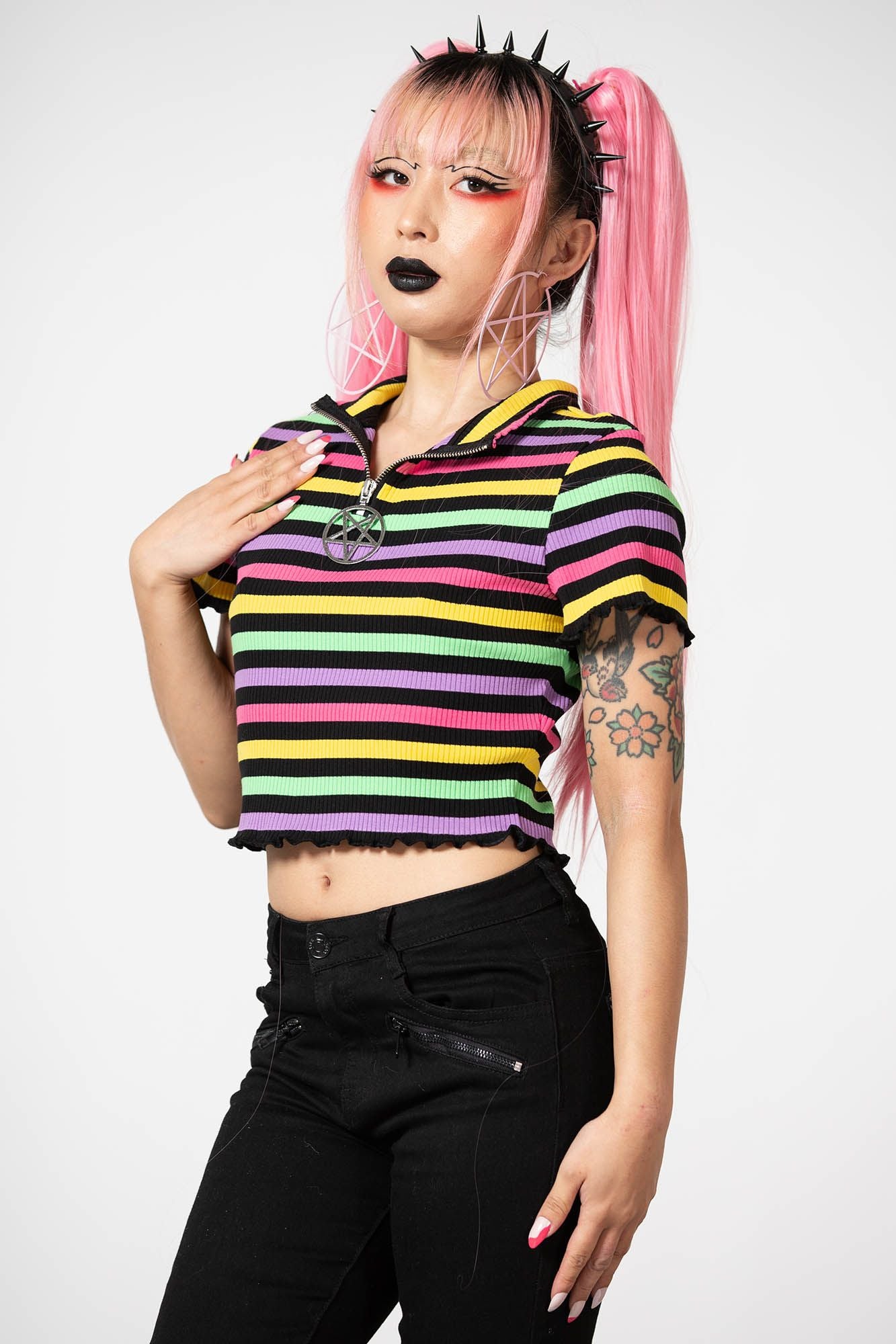 Killstar Rainbow Child Ribbed Top