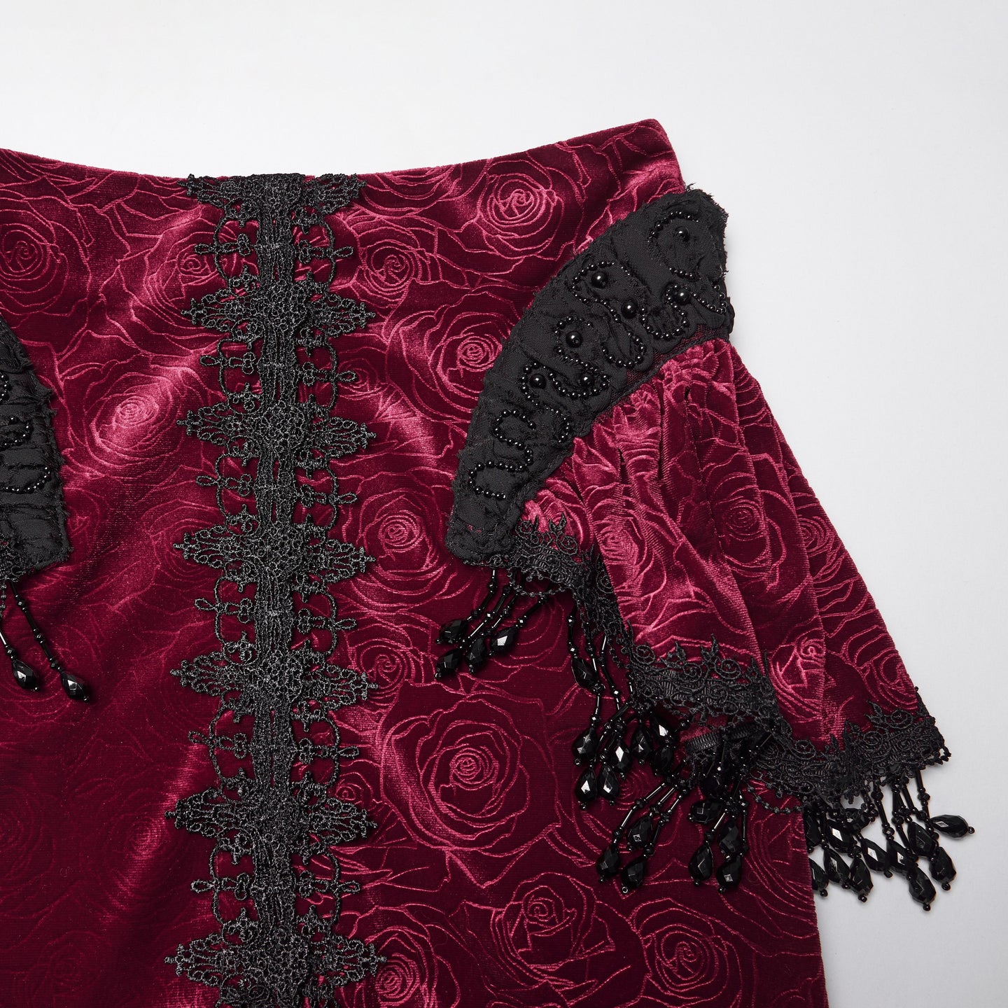 Empress Maxi Rok Rood - Zwart