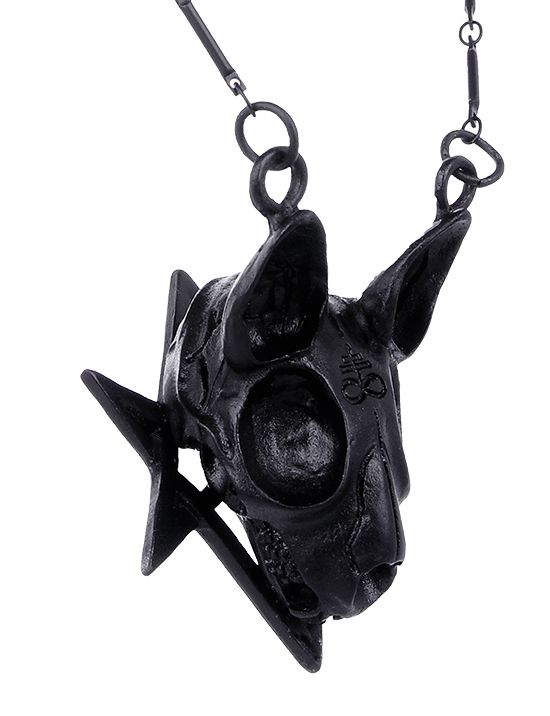 Cat Skull Black Necklace