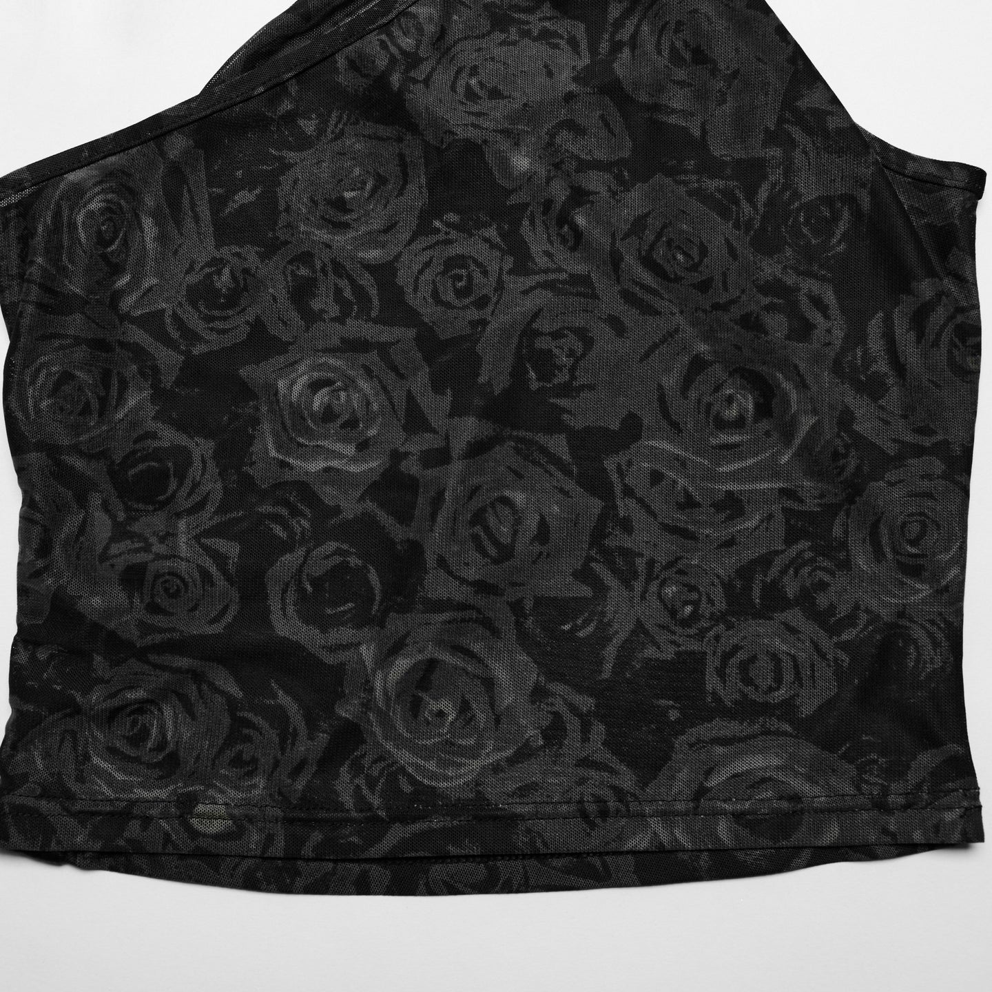 Punk Rave Action Top Black Roses