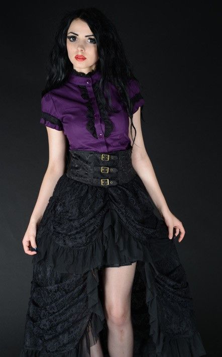 High Waist Bustle Skirt