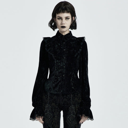 Crushed Blouse Zwart