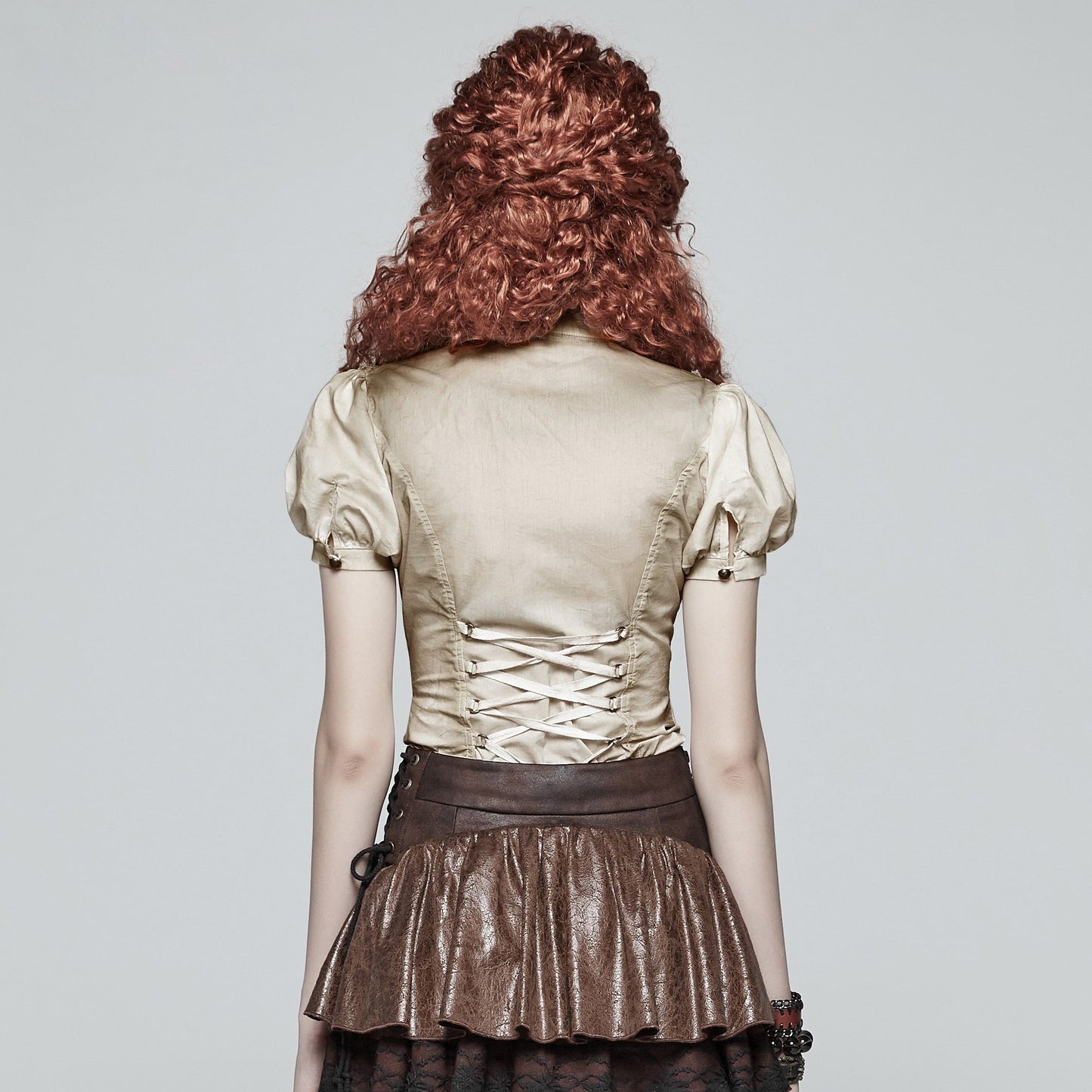 Punk Rave Passing Time Blouse Sand