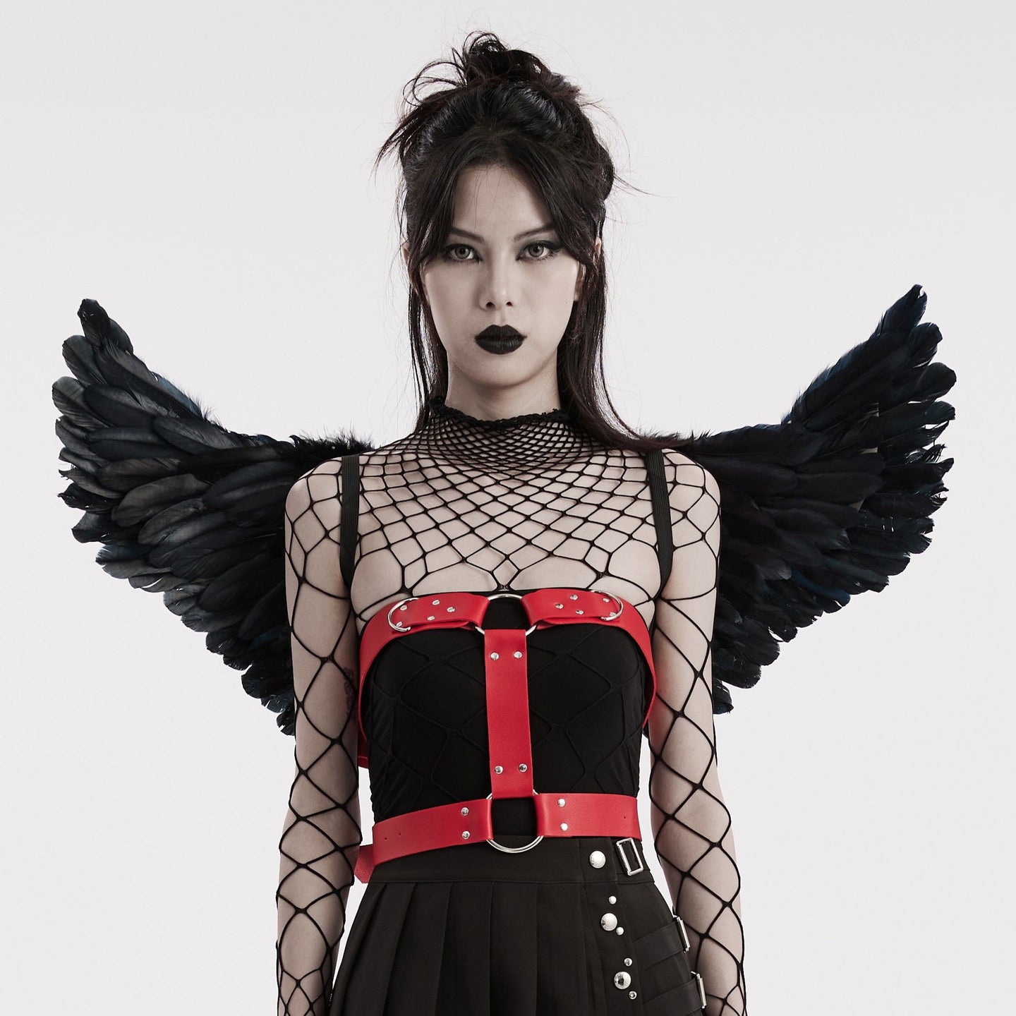 Black - Red Angel Wings Harness