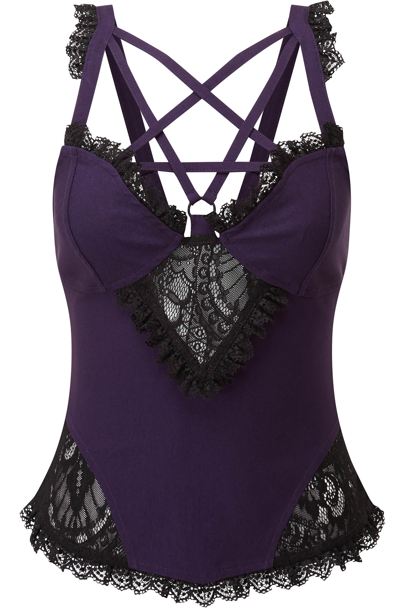 Killstar Lydia Harness Top Plum