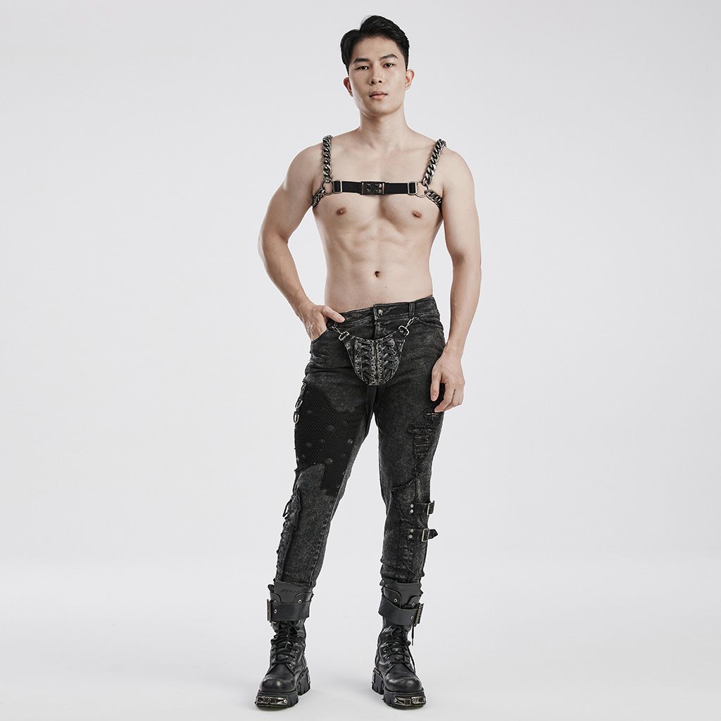 Punk Rave Claim Chain Harness Gunmetal