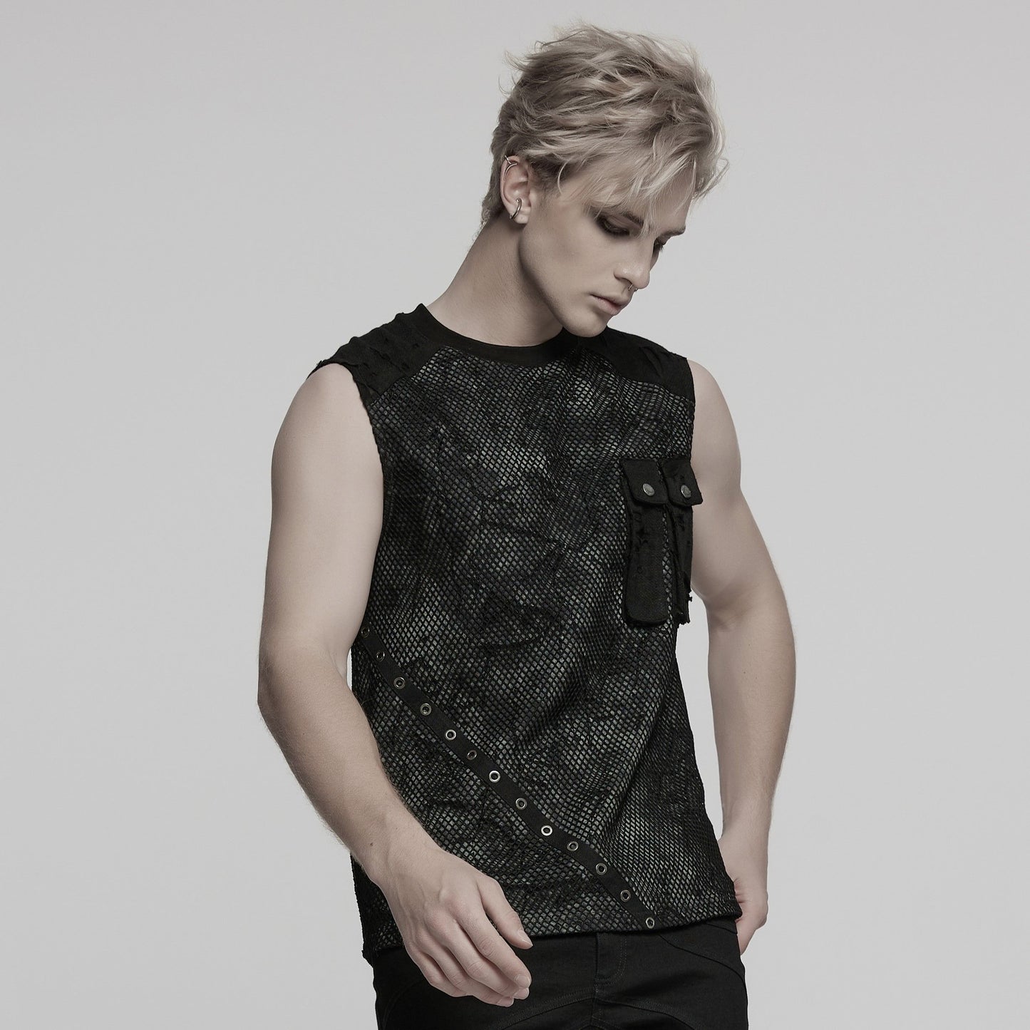 Shouting Top Grijs - Zwart