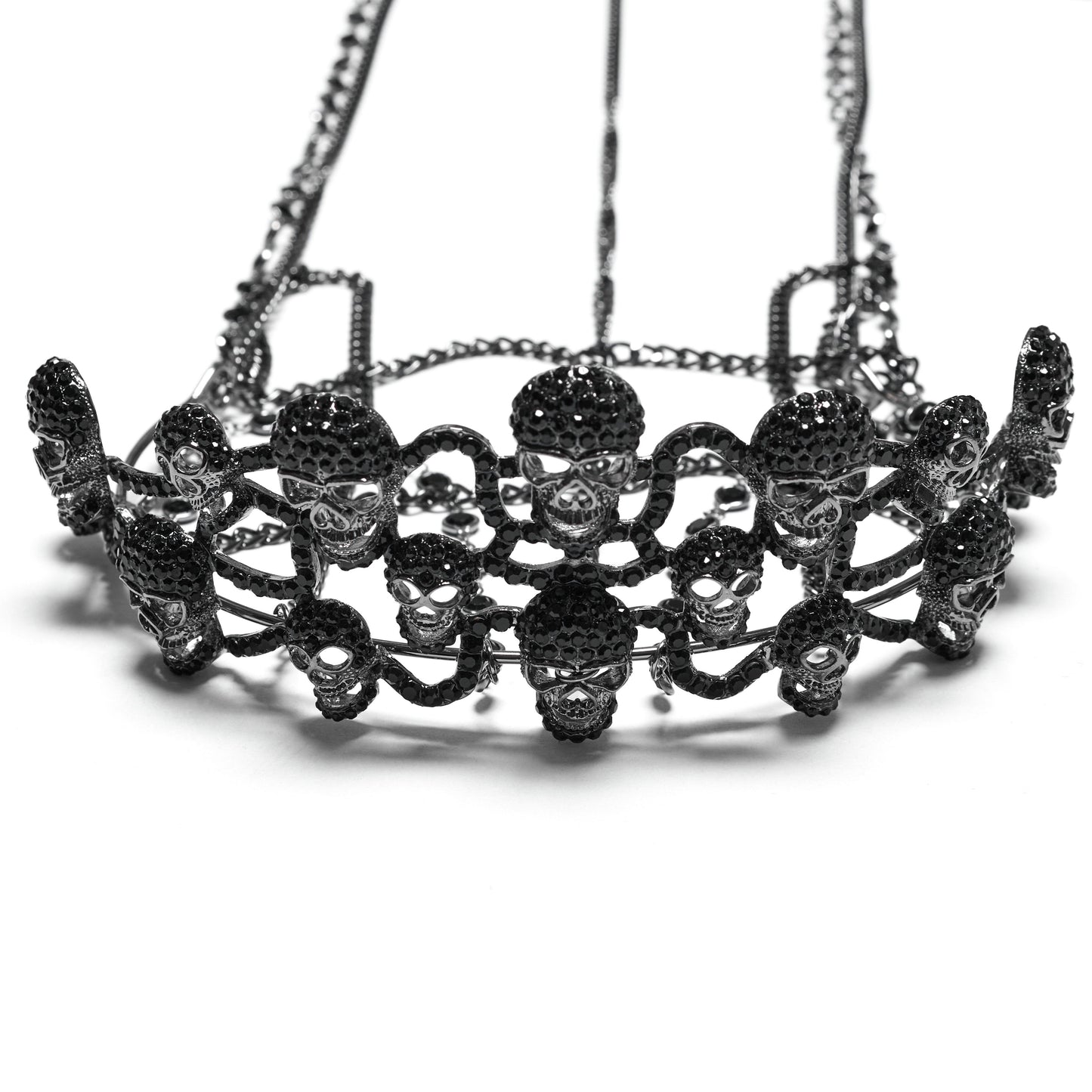 Skulls Tiara Kroon Zwart