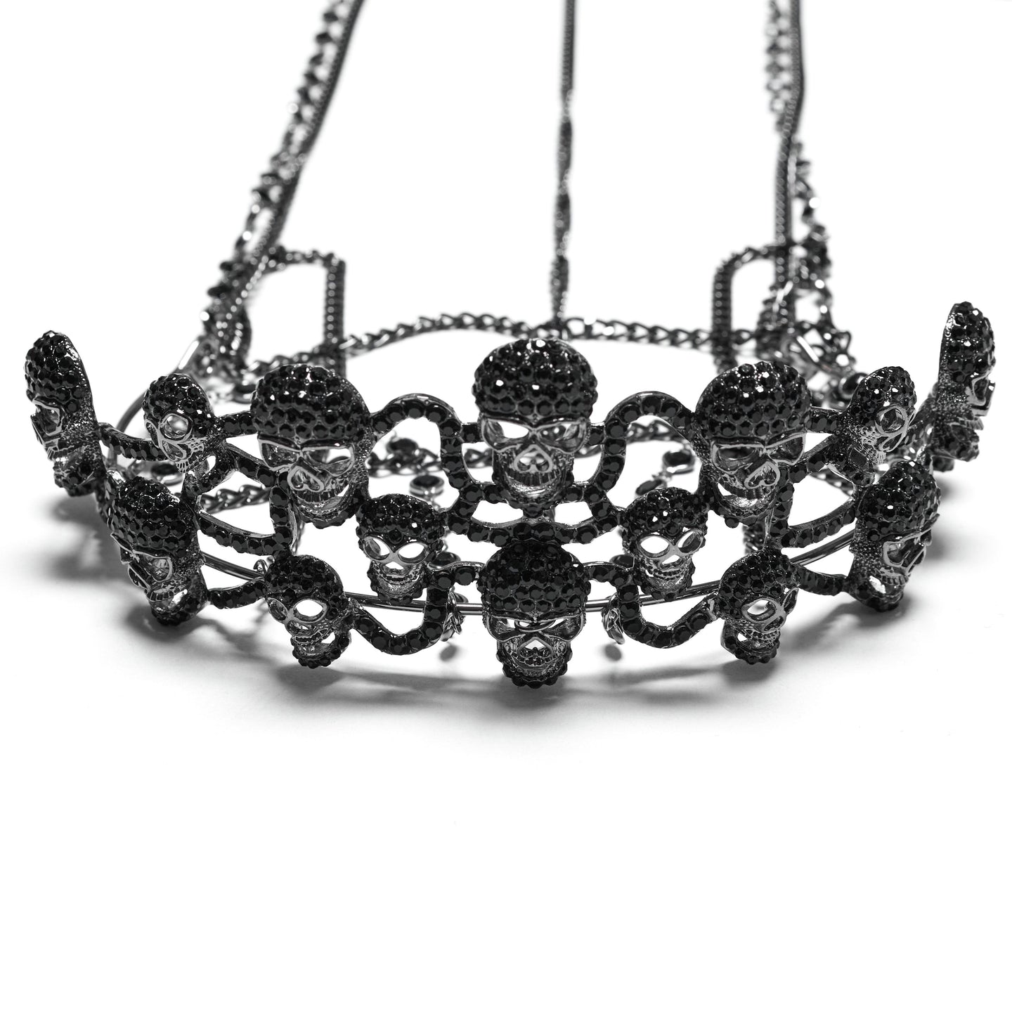 Skulls Tiara Kroon Zwart