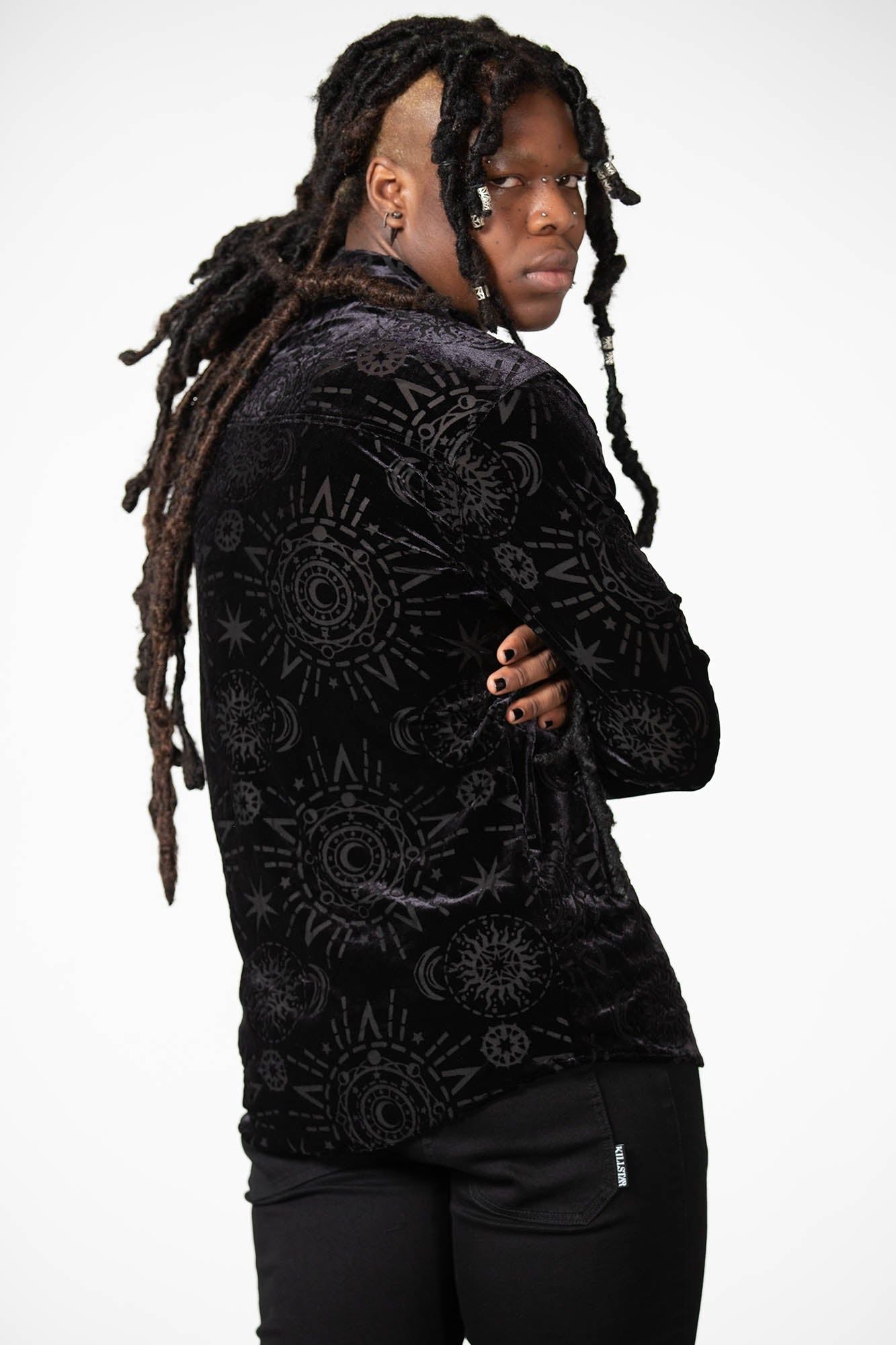 Killstar Alchemight Burnout Button-Up Shirt