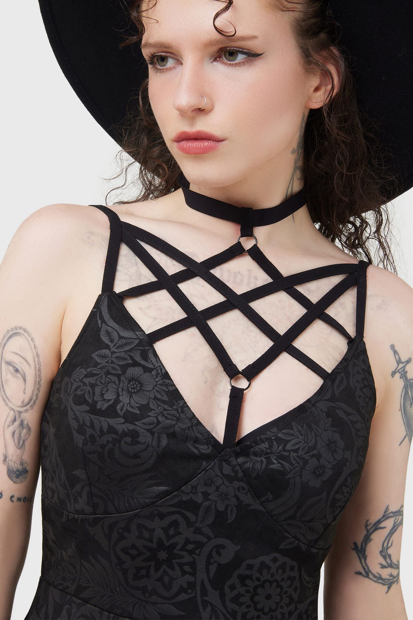 Killstar Magica Skaterjurk Black Lily