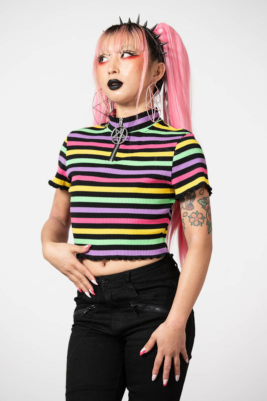 Killstar Rainbow Child Ribbed Top