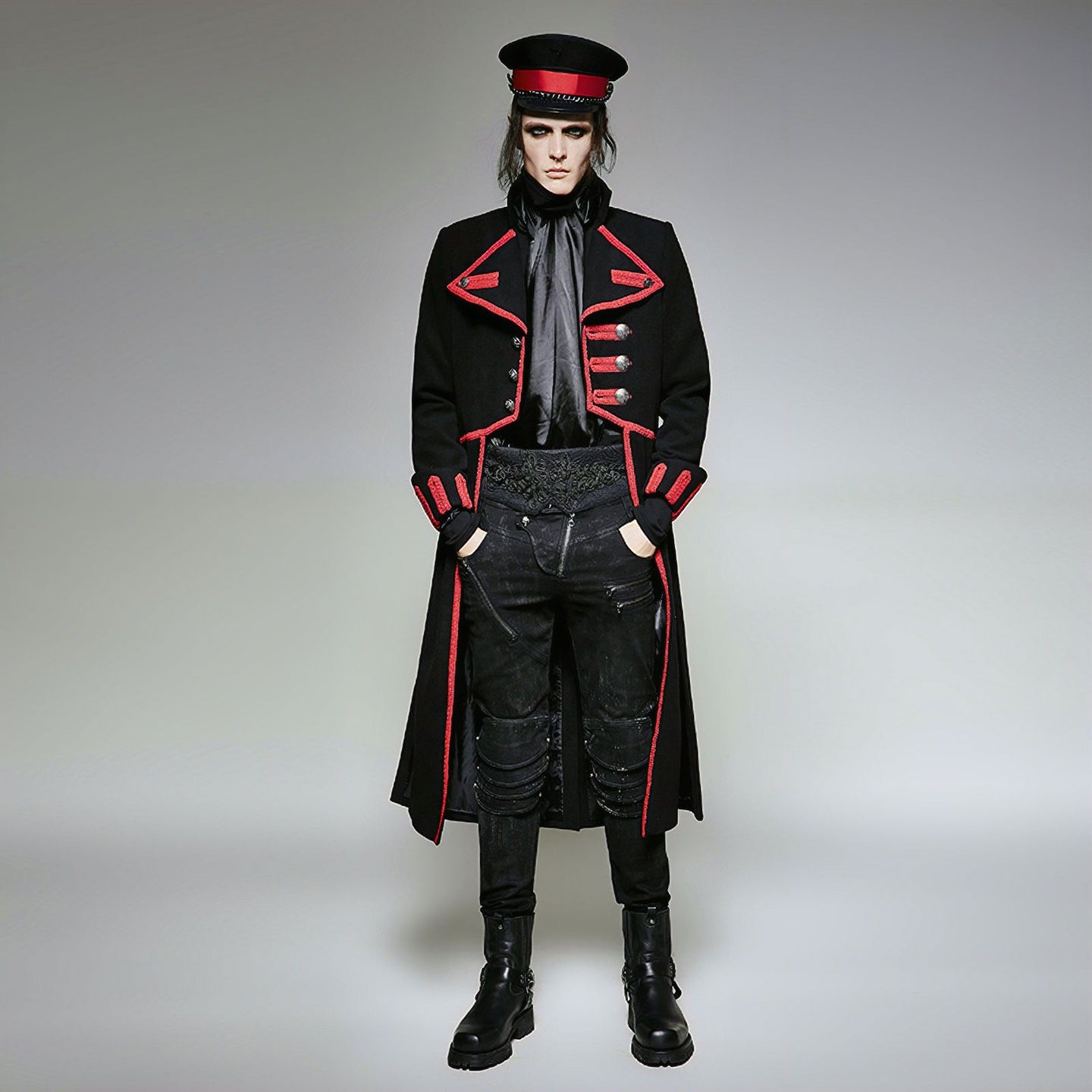 Mercenary Coat Black/Red