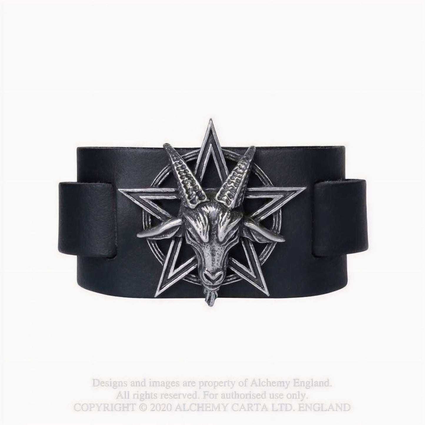 Baphomet Polsband Leer