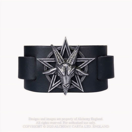 Baphomet Polsband Leer