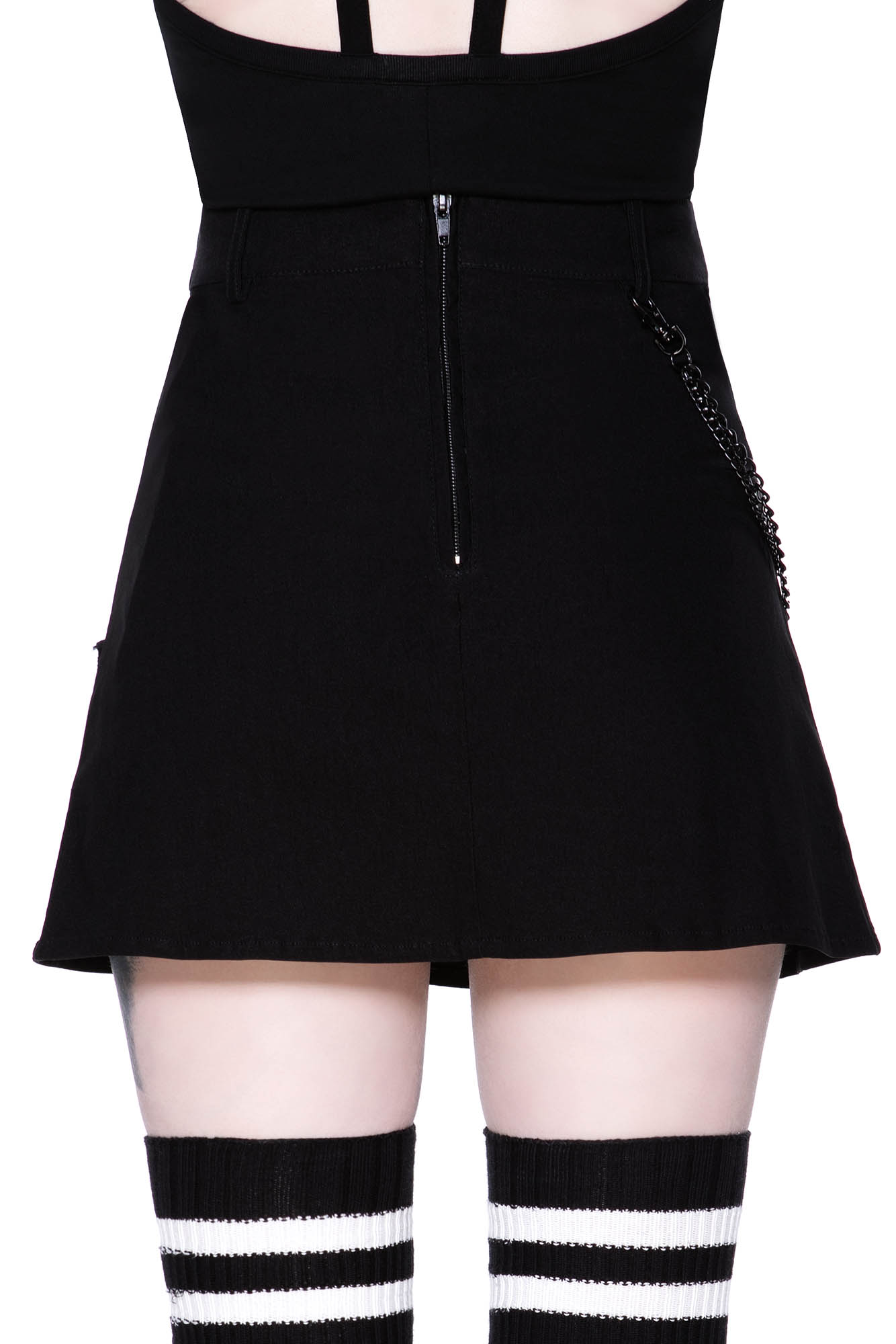 Killstar Calling Alice Mini Skirt Black