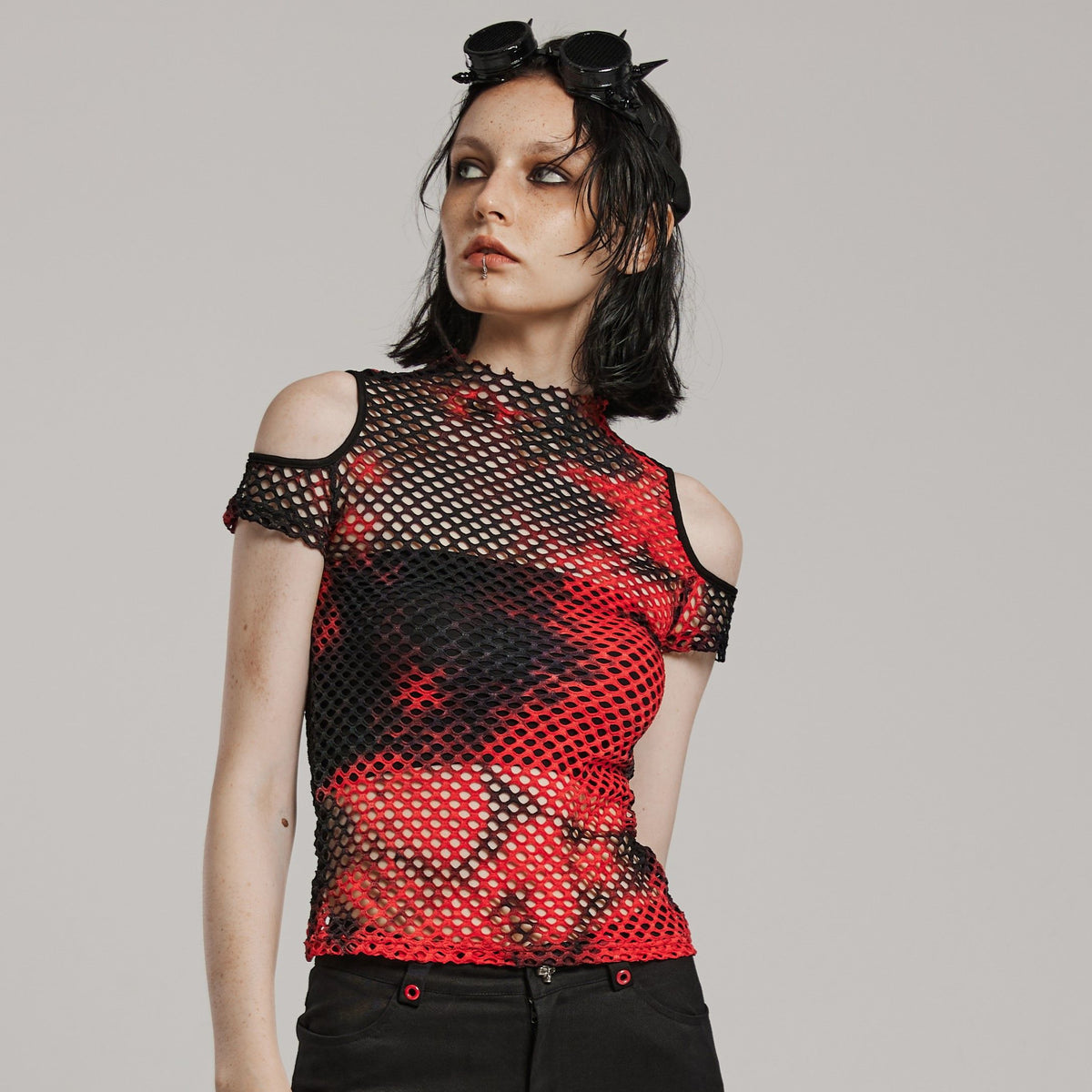 Stop This Top Zwart - Rood