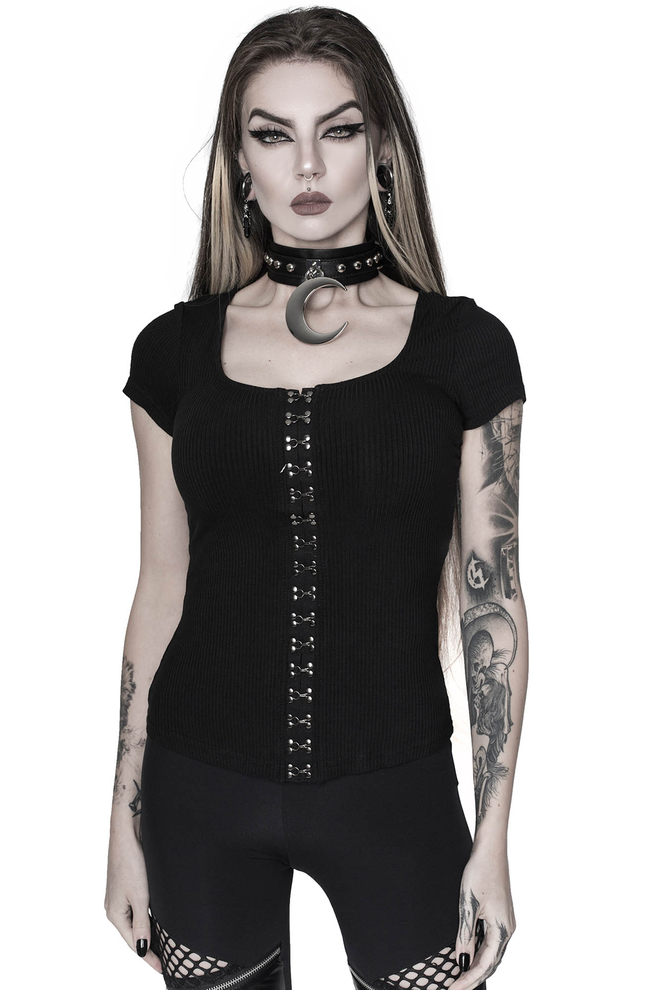 Killstar Eye C U Cap-Sleeve Top