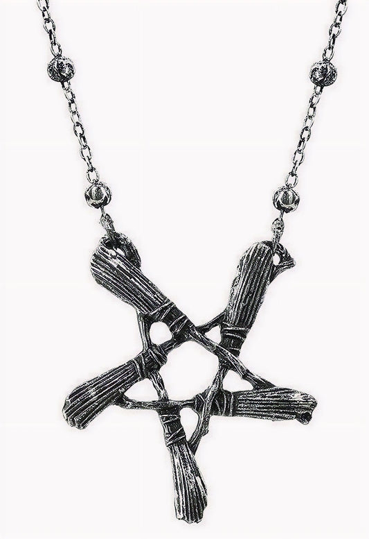 Broom Pentagram Hanger - Halsketting