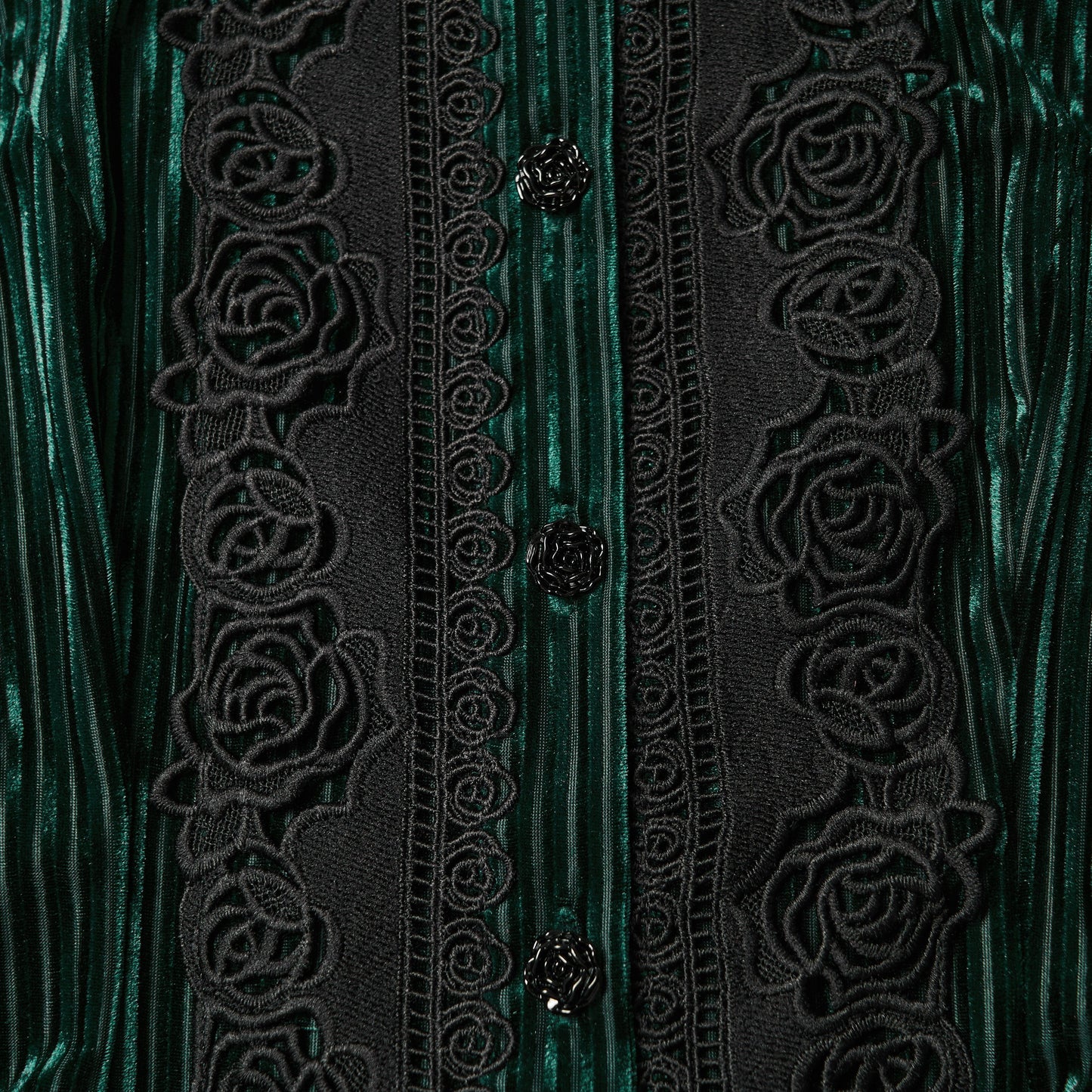 Punk Rave Hold Me Blouse Groen - Zwart