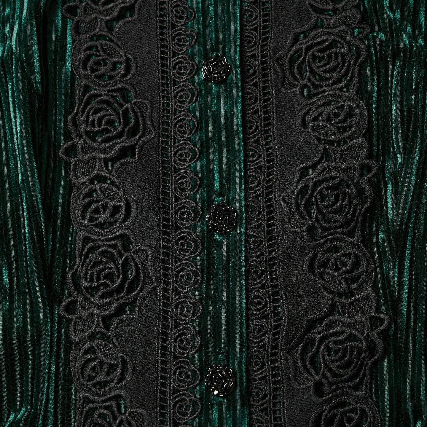 Punk Rave Hold Me Blouse Groen - Zwart