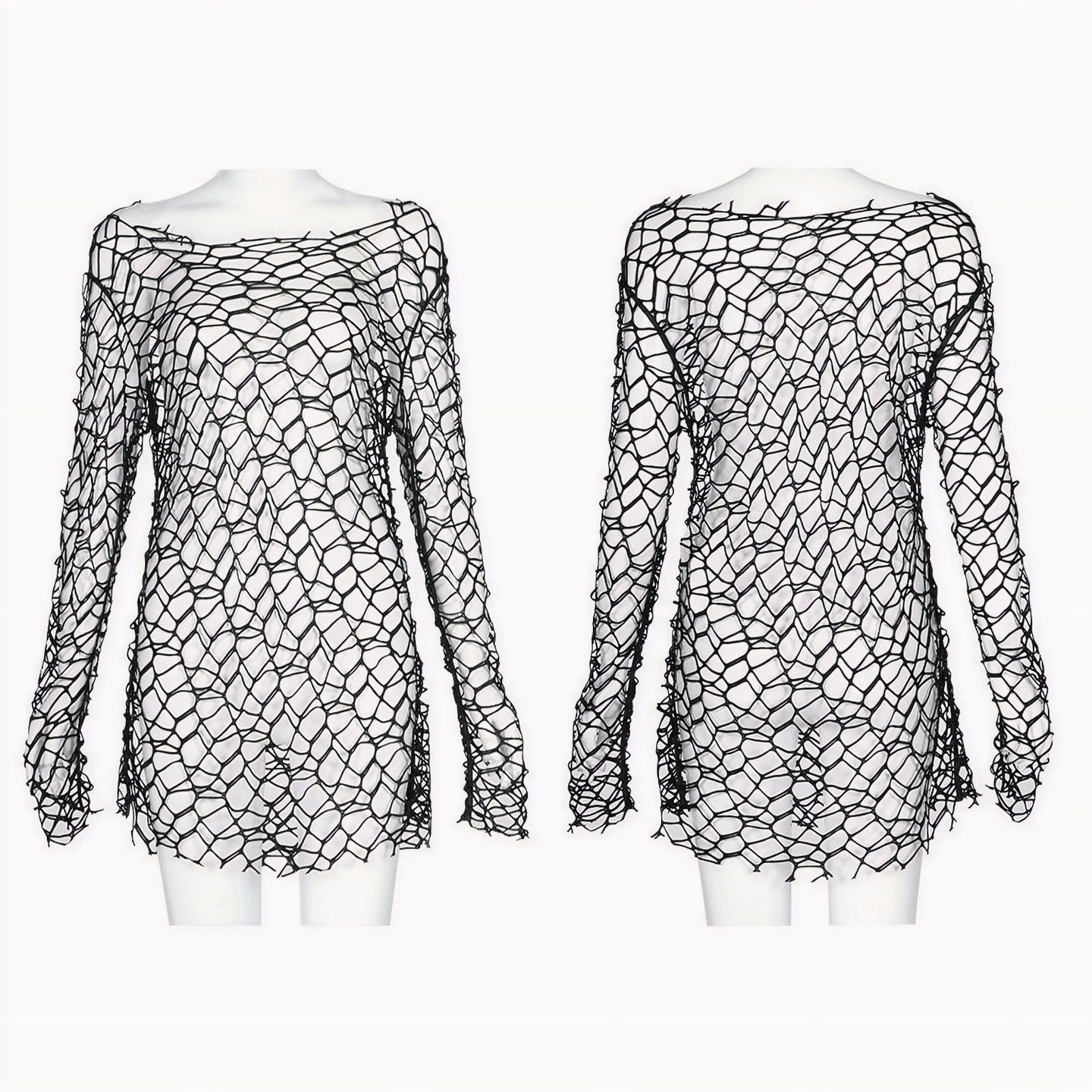 Behind the Net Top Zwart