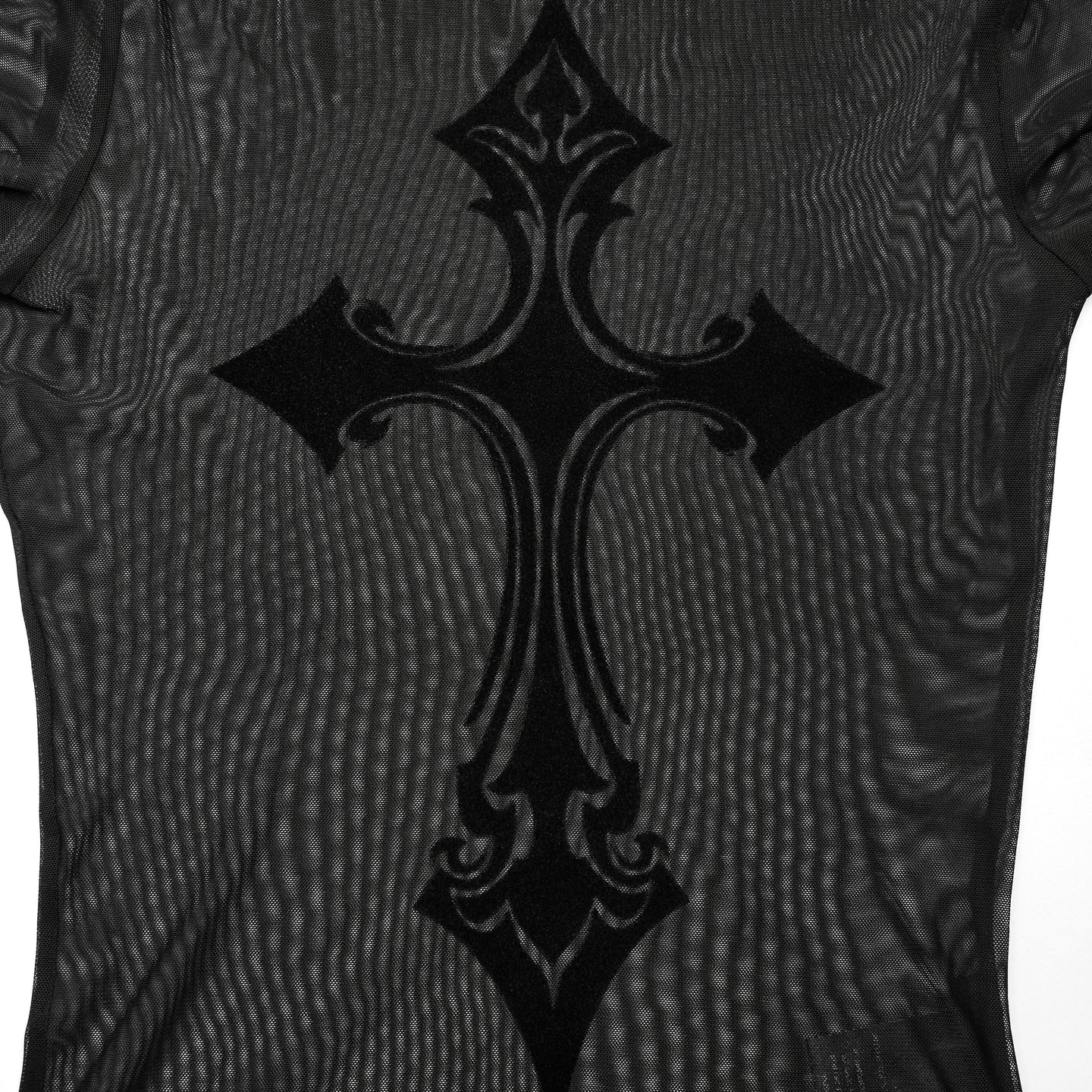 Black Cross Mesh Top II