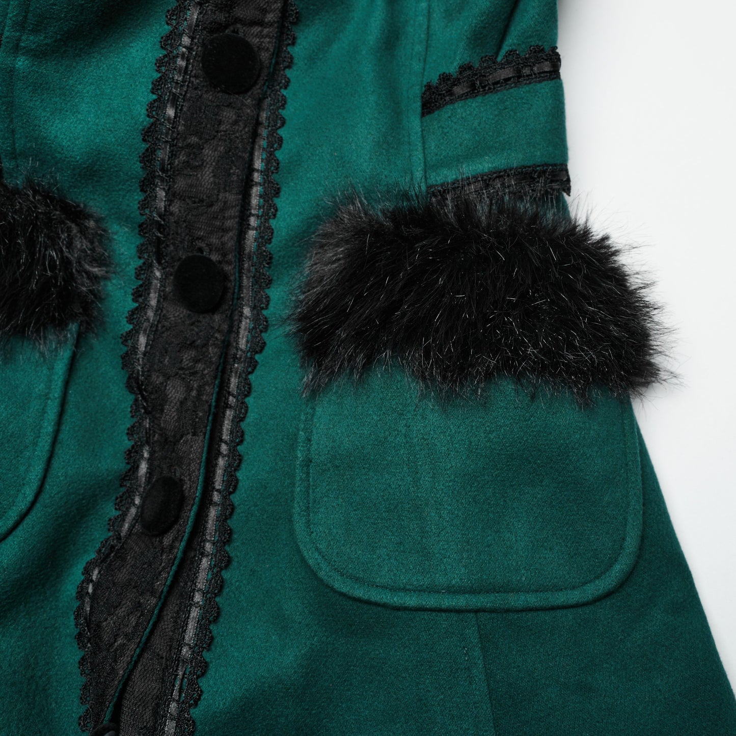 Pyon Pyon Dolly Jas Groen - Zwart