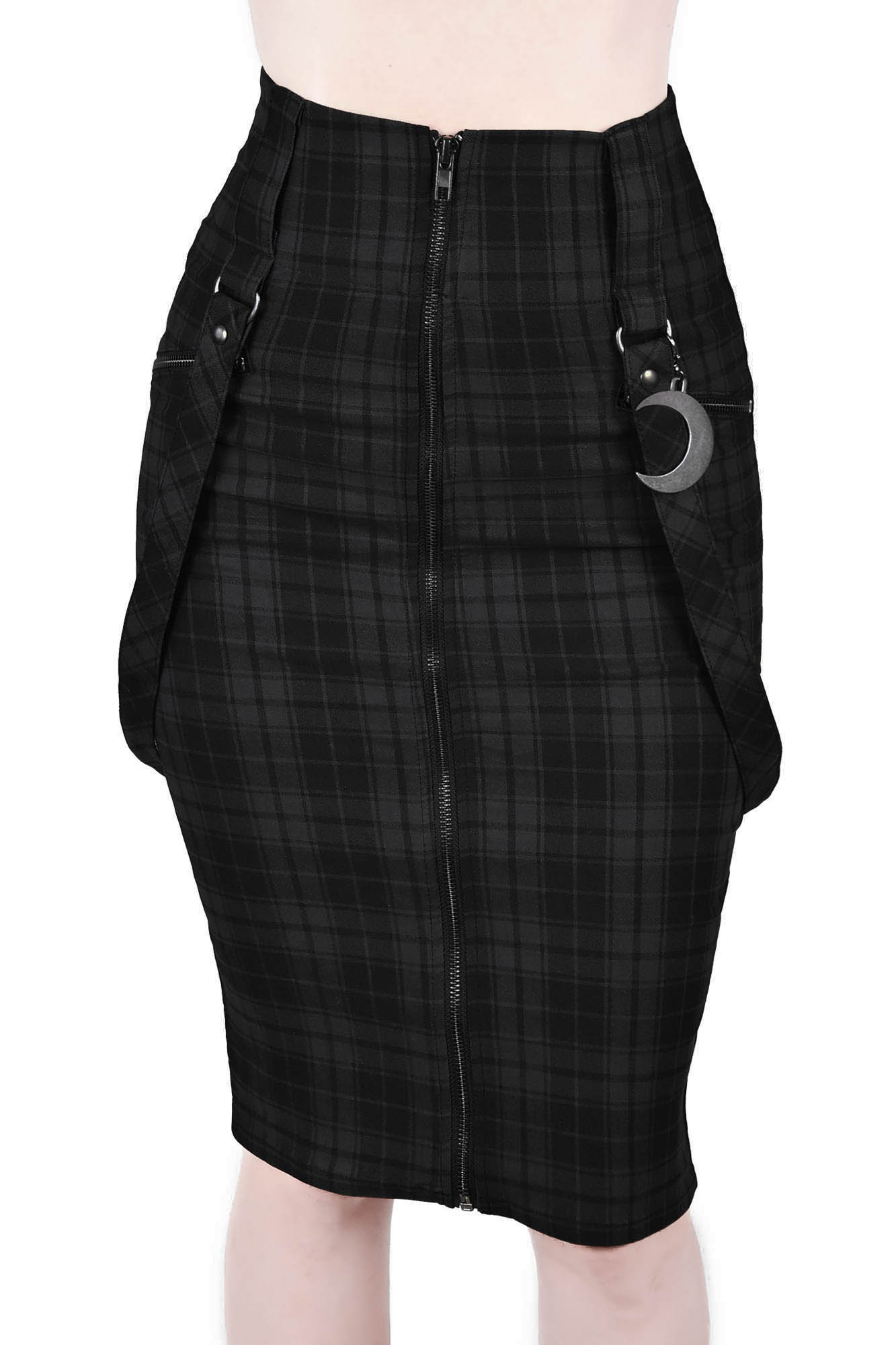 Killstar Darklands Pencil Skirt Tartan