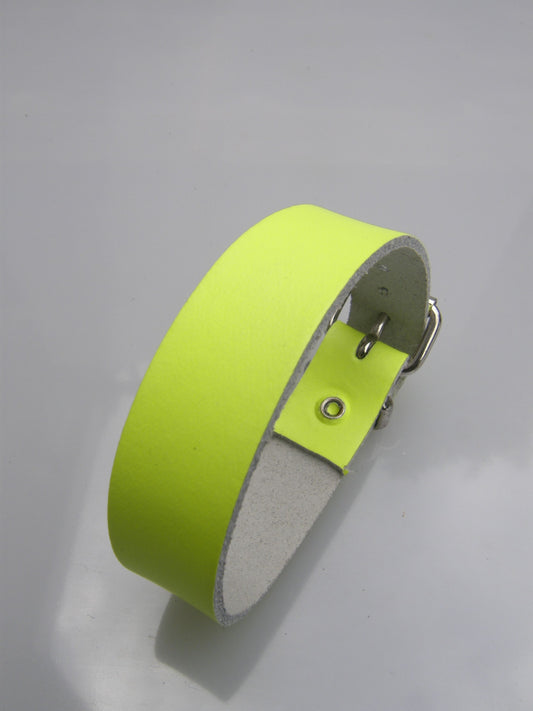 Polsband 13 mm Plain Neon Yellow