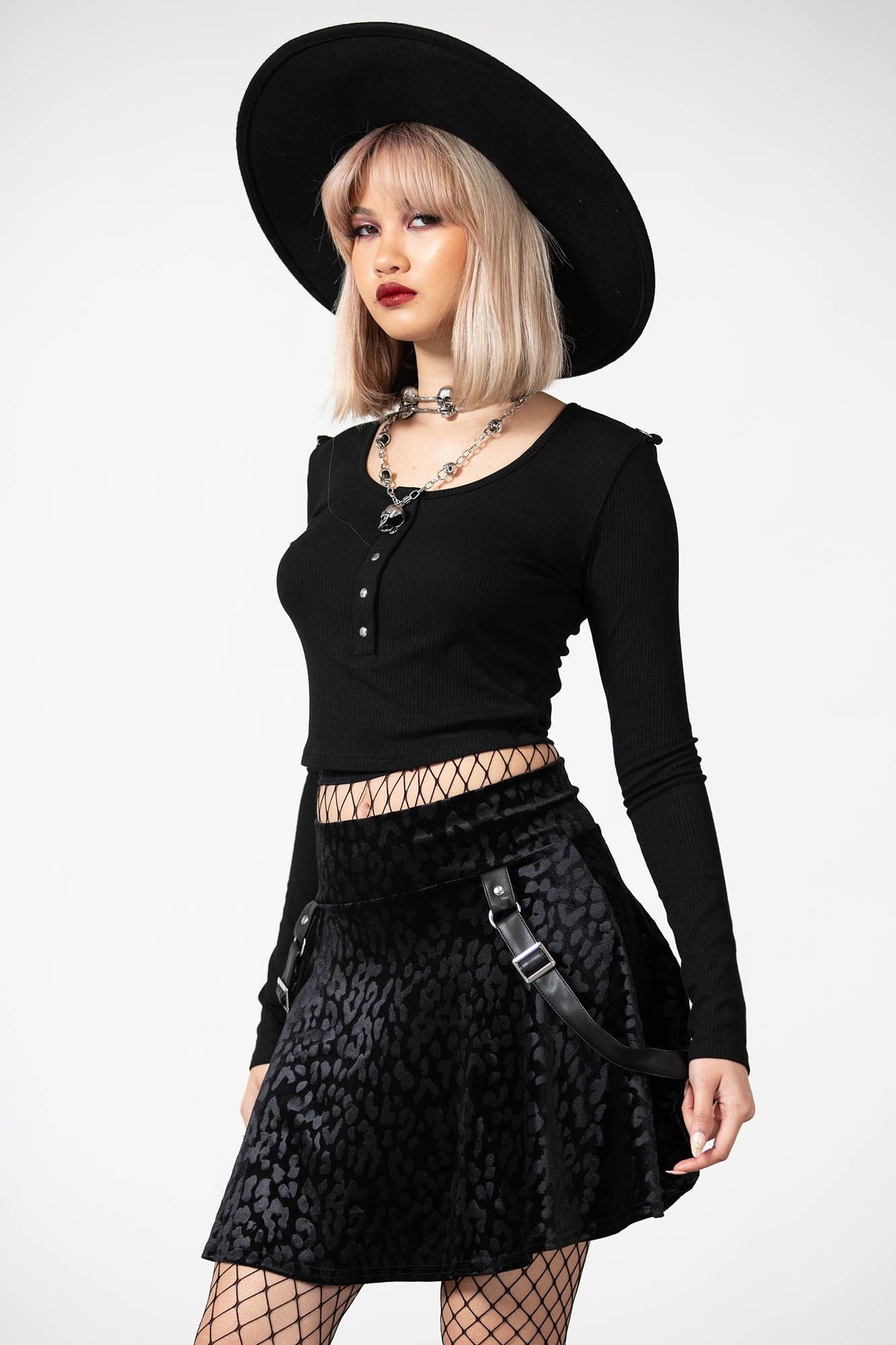 Killstar Kitty Pride Skater Skirt